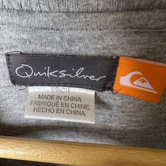 Quiksilver Top Womens SZ Small Gray Thermal Long Sleeve Cotton Blend Minimalist - Picture 2 of 16